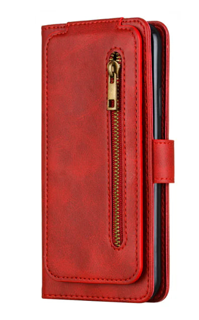 Zipper Flip Wallet Leather Case For iPhones