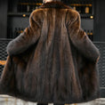 Load image into Gallery viewer, Mink Coat Men's Mid-length Whole Mink Autumn and Winter New Large Size Plus Velvet Thickening Imitation Raccoon Fur Men Clothing
