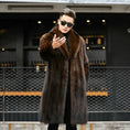 Load image into Gallery viewer, Mink Coat Men's Mid-length Whole Mink Autumn and Winter New Large Size Plus Velvet Thickening Imitation Raccoon Fur Men Clothing
