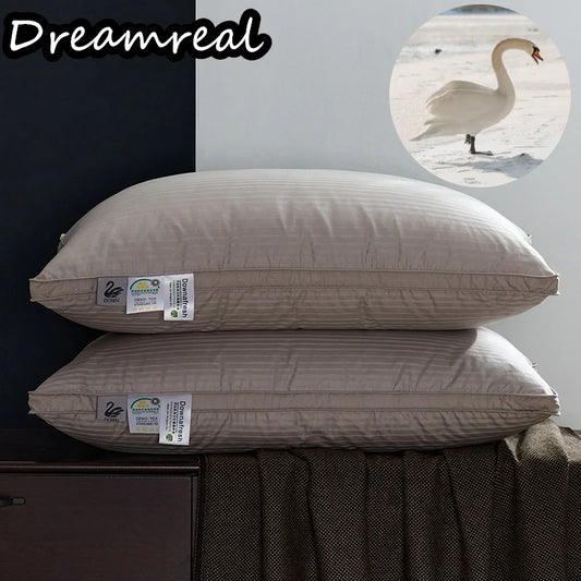 100% Goose Down Pillows Neck Pillows for Sleeping Bed Pillow 100% Cotton Cover with Goose Donw 1pc Hotel Collection Soft Comfor